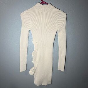 Hera Collection Cream Long Sleeve Knit Dress